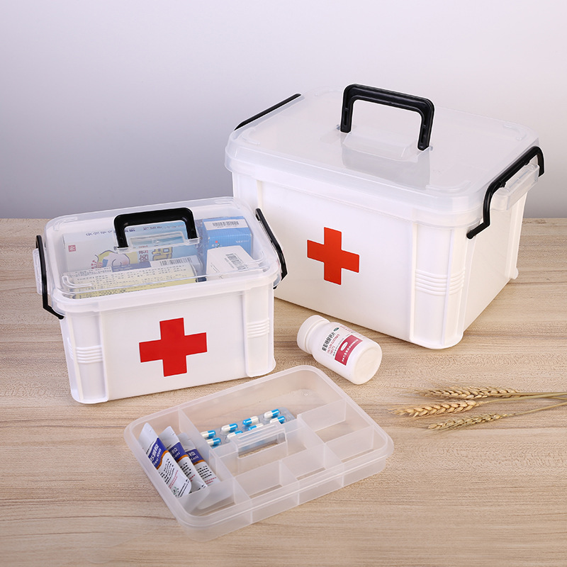 Pill Box Medication Large Cute Pharmacy Box Medicine Storage Travel First Aid Box Medical