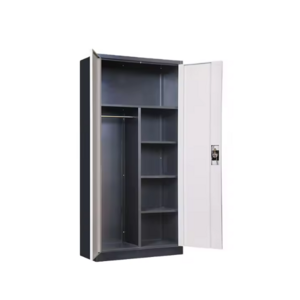 Metal Swing Door Steel Storage Cabinet Filing Cabinet with 4 Adjustable Shelves Cupboard Suit for Home Office