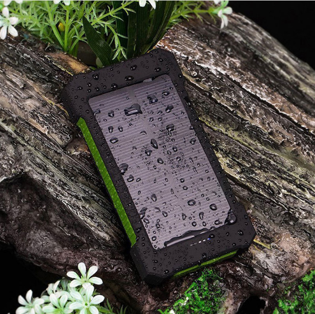 Portable Rechargeable Power Bank Solar Phone Charger 10000 Mah With Led Flashlight