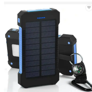 Portable Rechargeable Power Bank Solar Phone Charger 10000 Mah With Led Flashlight