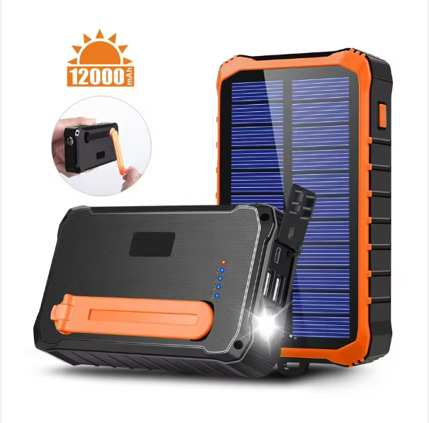 Solar Powered Power Bank Quick Charge Portable Solar Phone Charger Waterproof Solar Battery Pack For Phone