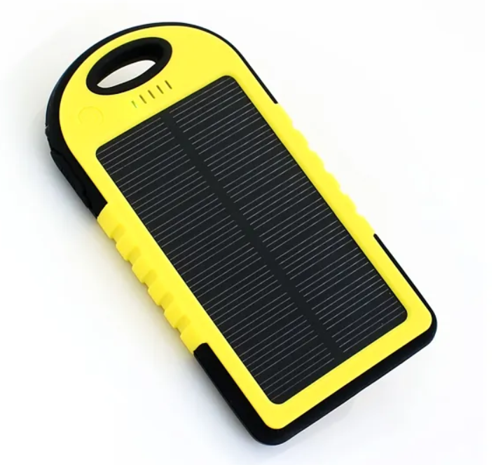 portable solar charger solar panel battery bank 5000mAh Portable External Backup Outdoor Cell Phone Battery Charger With LED