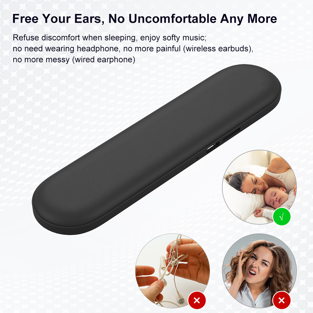 High Quality Bone Conduction Sleep Speaker White Noise Music Speaker Private and Quiet Bed Time Story for baby