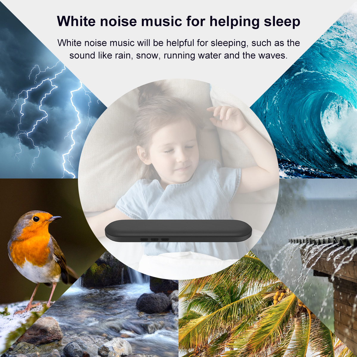 High Quality Bone Conduction Sleep Speaker White Noise Music Speaker Private and Quiet Bed Time Story for baby