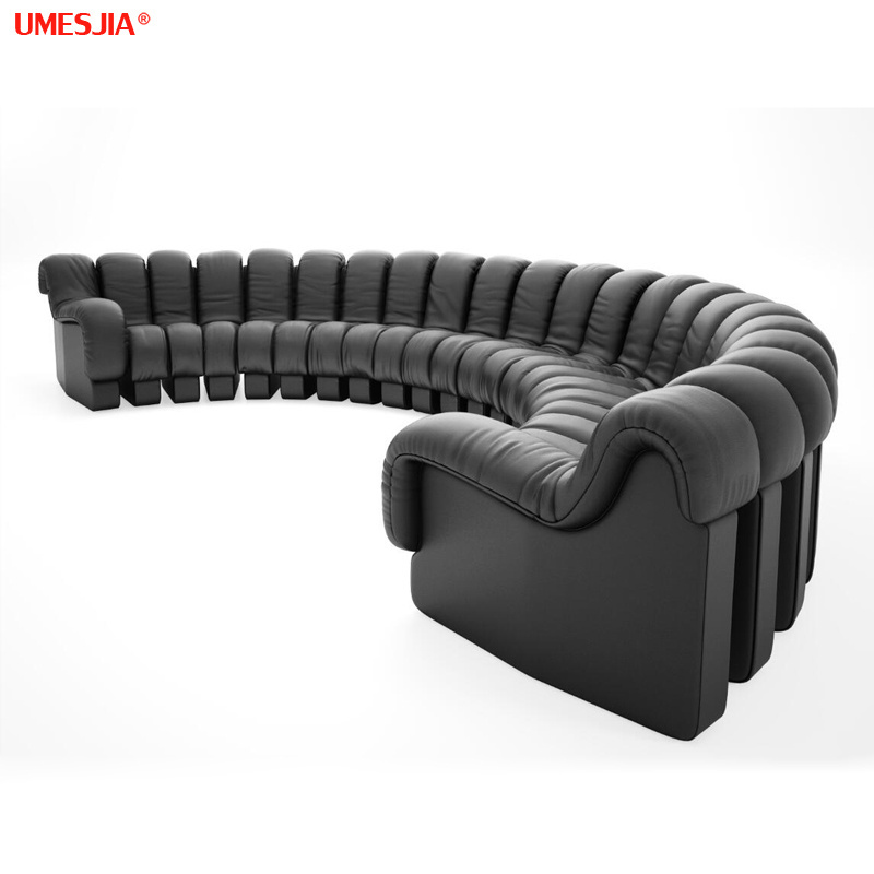 Modern living room Snake-shaped sofa Unit combination DIY sofa S shape Free combination pu velvet sofa