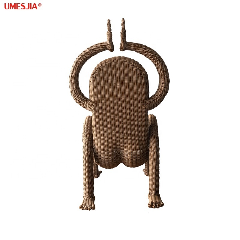 Modern garden chair plastic rattan leisure chair custom shaped outdoor furniture humanoid chair