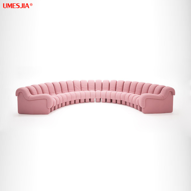 Modern living room Snake-shaped sofa Unit combination DIY sofa S shape Free combination pu velvet sofa