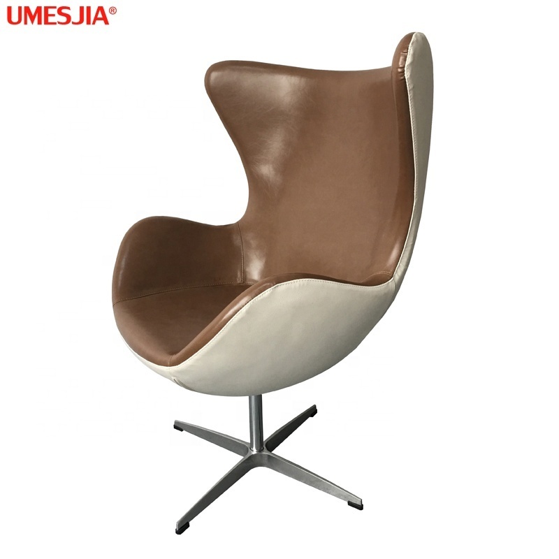 Modern Designer Aluminum  legs Armchair Velvet Living Room Lounge Chair Upholstered Fabric egg chair