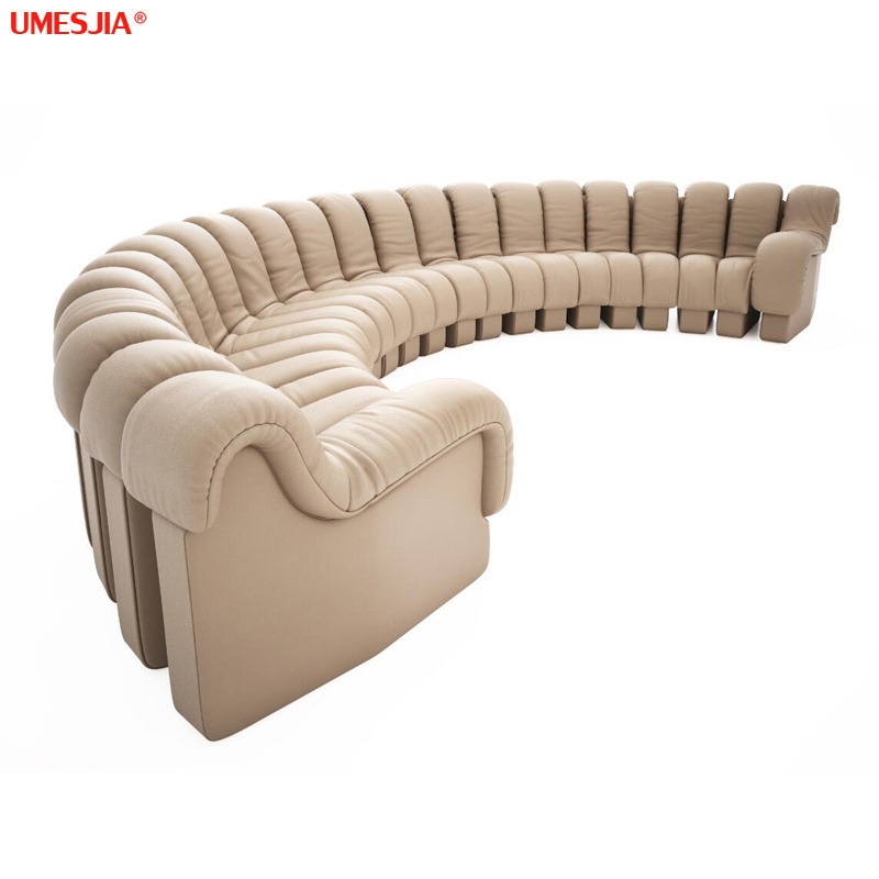 Modern living room Snake-shaped sofa Unit combination DIY sofa S shape Free combination pu velvet sofa