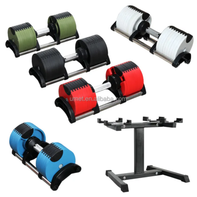 Strength Training Adjustable Dumbbells for Gym Fitness 2 Increment Free Weight 32kg 36kg Dumbbell Rack