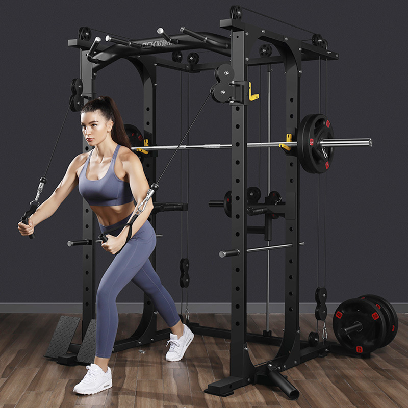 Factory Wholesale Universal Fitness Equipment Multifunctional Weightlifting Fitness Exercise Home Fitness Home Gym Smith Machine