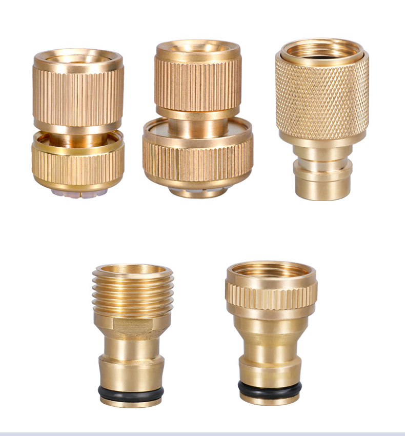 Washing Machine Faucet Water Inlet Hose Nipple Conversion Head Car Wash Water Outlet Nozzle 1/2'' 3/4Brass Metal Fittings