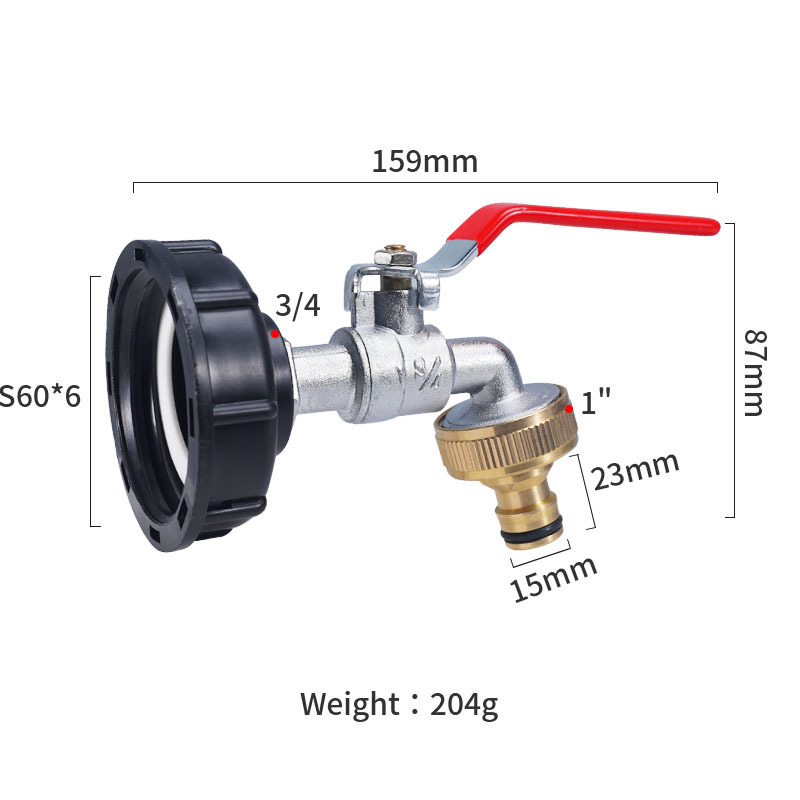 Wholesale IBC Tank Adapter Accessories Valve Drain 1/2