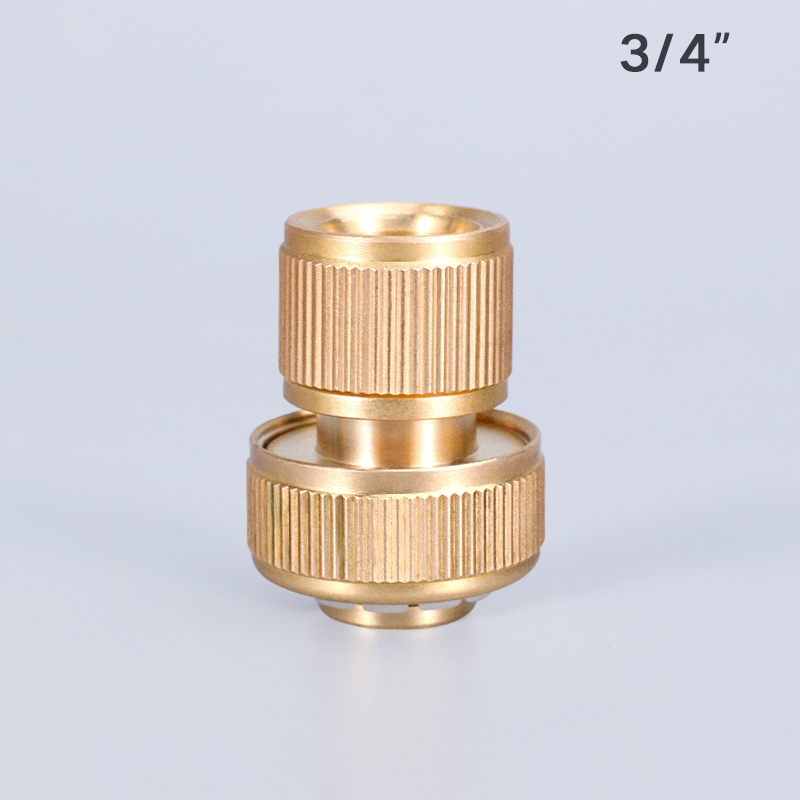 Garden Water Hose Quick Connectors 1/2 Inches Brass Easy Connect Adapter Thread Fitting 1/2