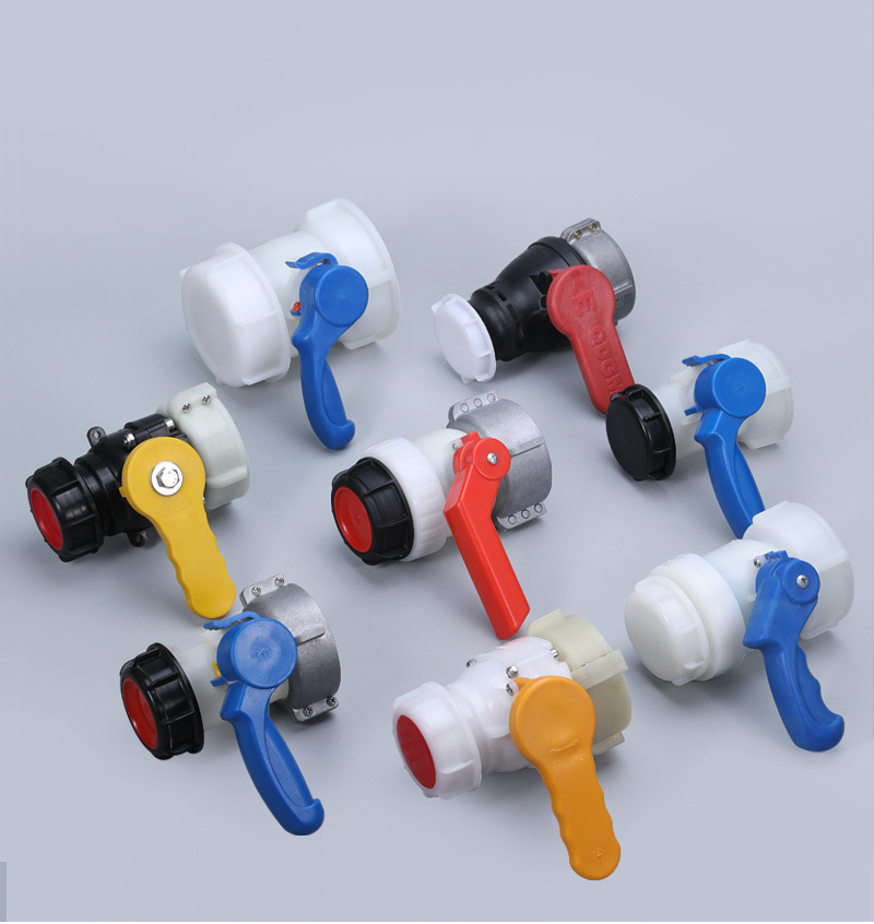 Factory Wholesale DN40 DN50 DN60 Butterfly Valve 1000L IBC Ton Drum Connector Oil Water Drain Switch Valves