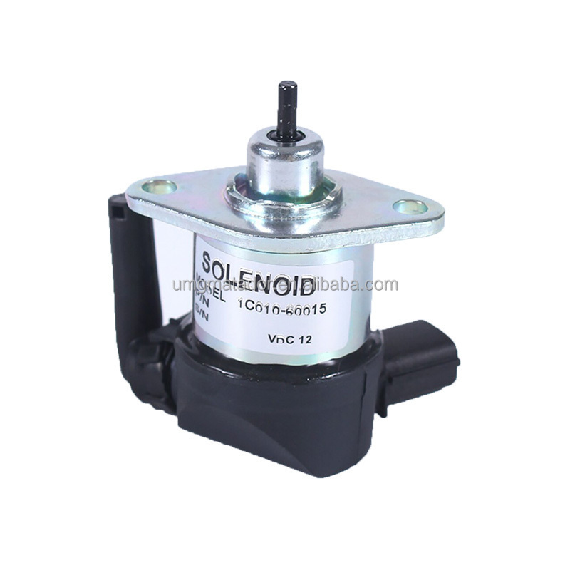 Construction Machine Engine Fuel Cut-off Stop Solenoid 1C010-60015 for Kubota V3300 V3600