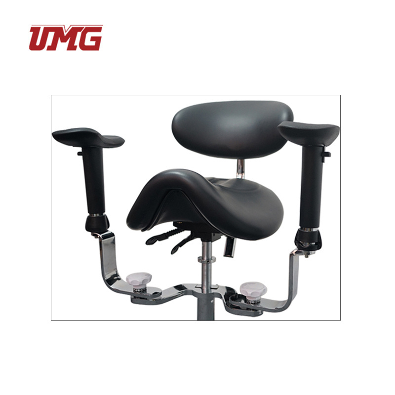 Pu Leather Saddle Seat Deluxe Dental Doctor Chair With Armrest