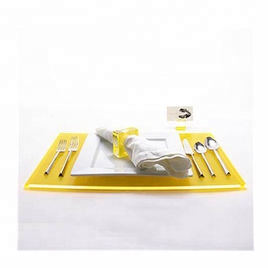 Clear Acrylic Lucite Protective PP Table  Placemats