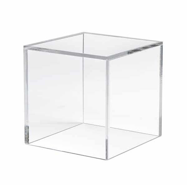 customized hollow clear acrylic cube display stand