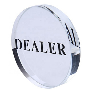 High Transparent  Casino acrylic block poker  dealer button