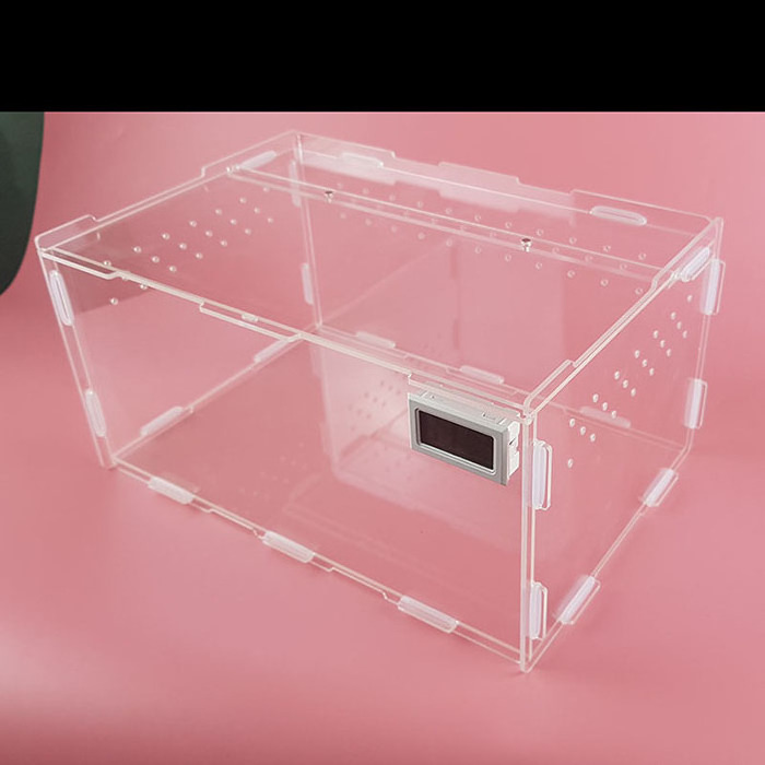 Clear Acrylic Reptile Terrarium Cage Glass  Pet Cages,