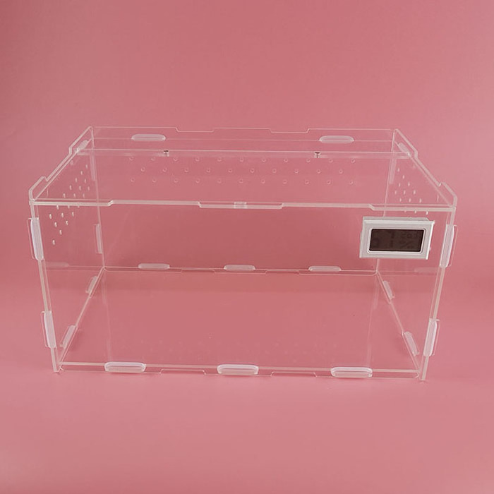 Clear Acrylic Reptile Terrarium Cage Glass  Pet Cages,