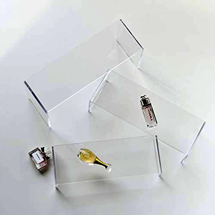 3pcs set Clear Acrylic Shoe Display Risers Retail Stand