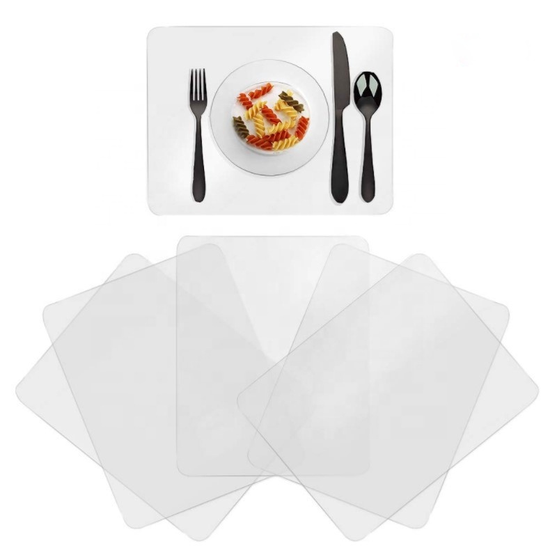 Clear Acrylic Lucite Protective PP Table  Placemats