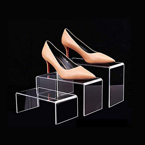 3pcs set Clear Acrylic Shoe Display Risers Retail Stand