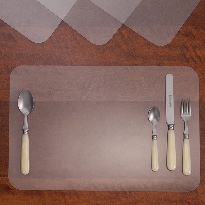 Clear Acrylic Lucite Protective PP Table  Placemats