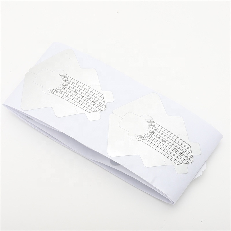 Custom Logo 500 Pcs Adhesive Nail Forms Private Label Design Dual Form Nail System Paper Aluminium Nail Forms