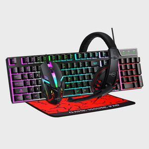 In Stock Ama-zon on Wholesale Prices 104 Keys RGB Colorful Backlit  Gaming Keyboard And Mouse headset headphone  Gaming combo