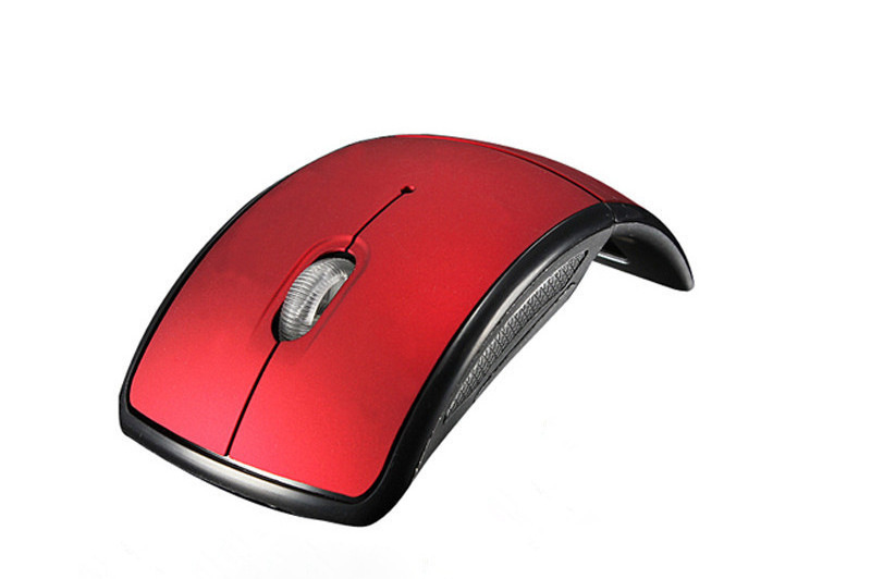 Rubber Computer Mouse Foldable Arc Optical Folding Wireless Mouse