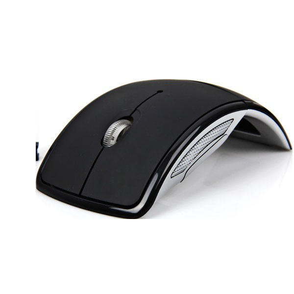 Rubber Computer Mouse Foldable Arc Optical Folding Wireless Mouse