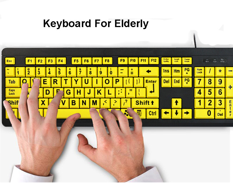 Large Keys and letters Kids old man elderly Computer Keyboards for kids