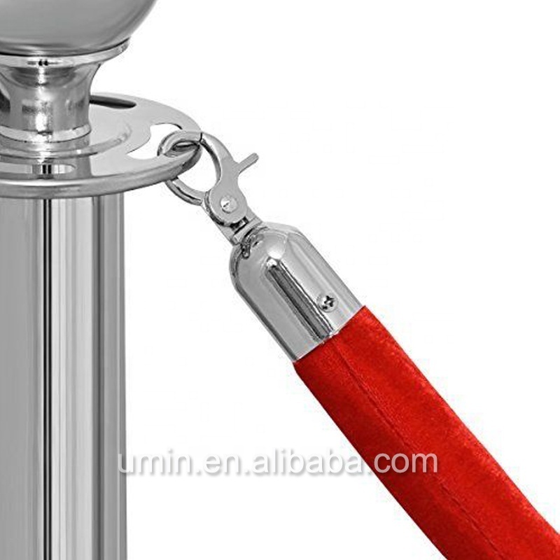 Banquet Hall Barrier Red Carpet Stainless Steel Poles