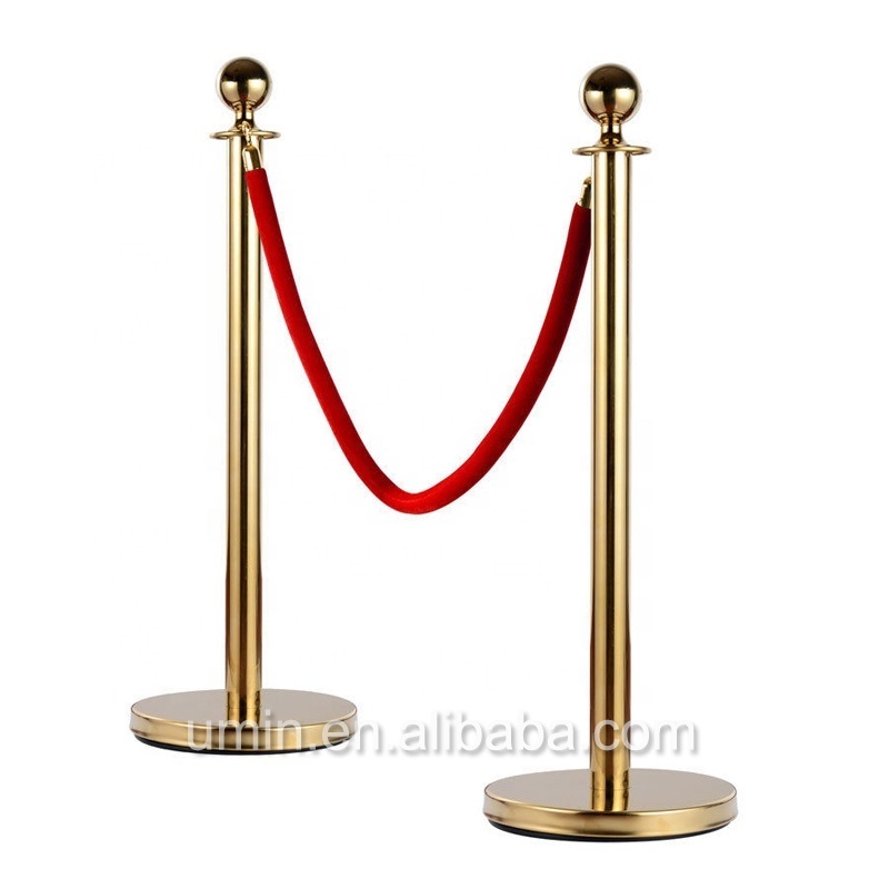 Red Carpet Gold Stanchion Poles and Red Velvet Ropes