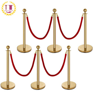 Red Carpet Gold Stanchion Poles and Red Velvet Ropes