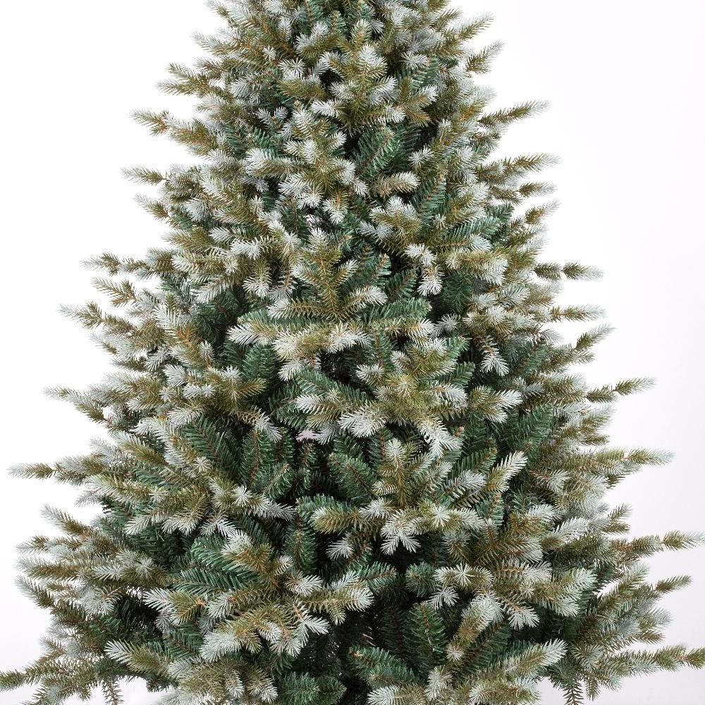 new arrival 2024,yellow-green Artificial Christmas tree,pine needle,snow at top,home indoor,outdoor,PE+PVC,eco-friendly