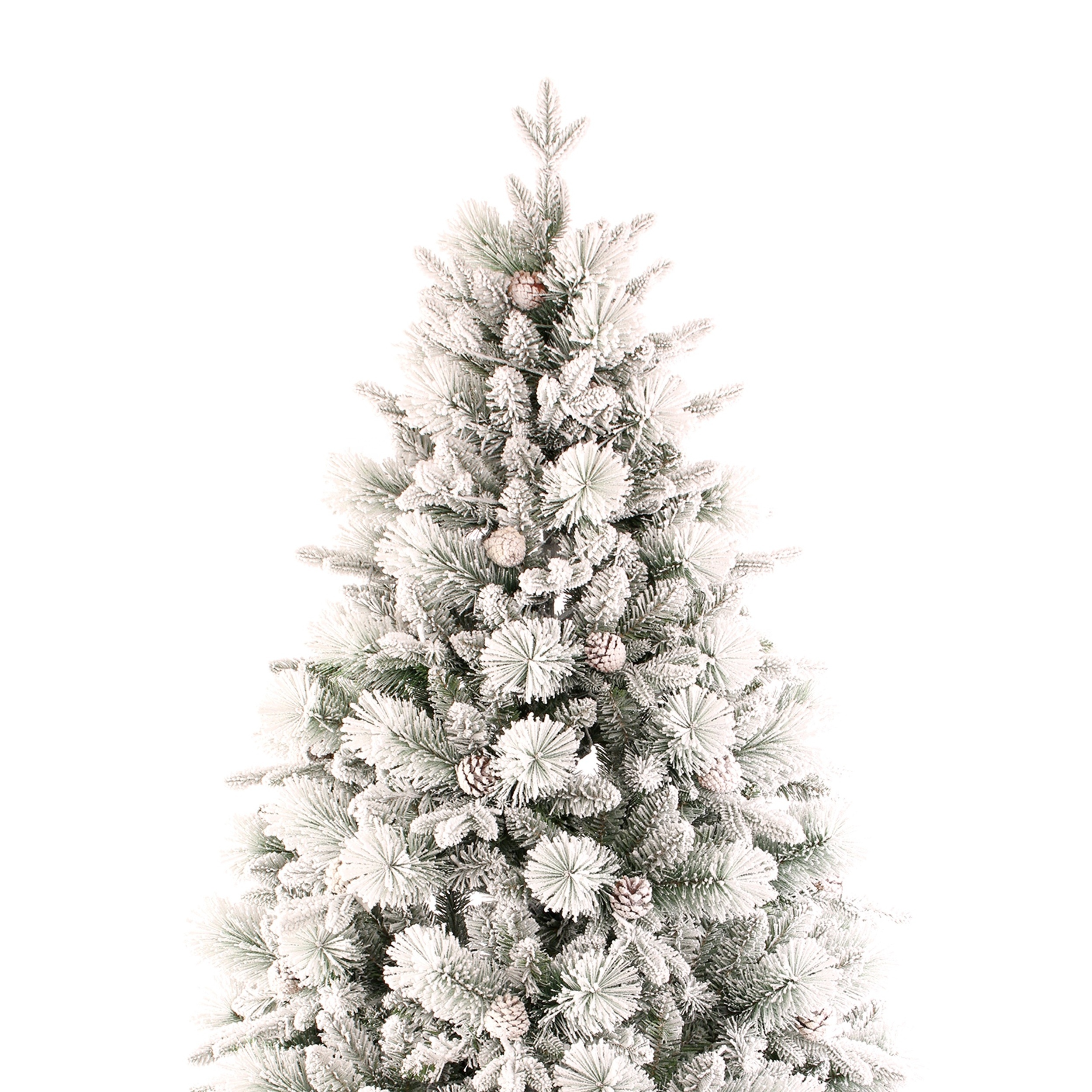 Pre-Lit Snow flocked pine Artificial Christmas Tree for Home,Party ,Office,Warm White Lights,2023 popular Christmas tree