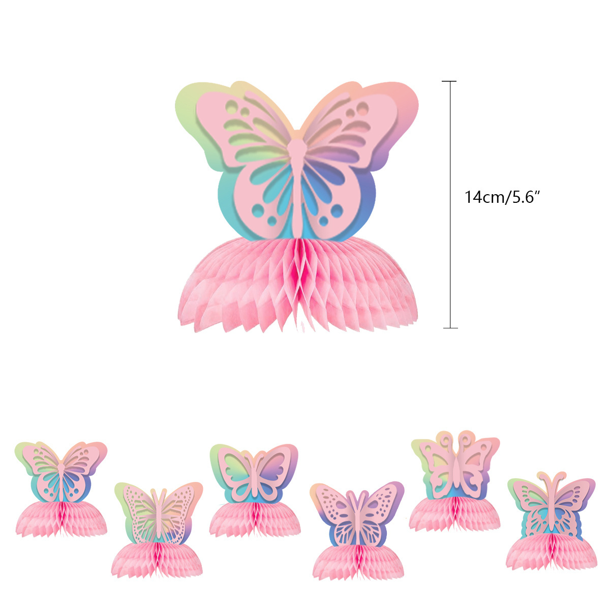 Umiss Paper 2022 New design Butterfly 3D honeycomb centerpieces for Birthday Wedding home party decorations