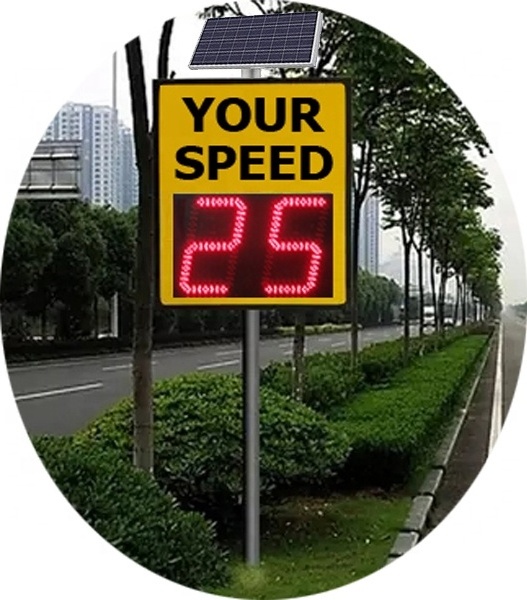 Doppler Car Swing Meter Powered Traffic Feedback Signs Display Led Solar Radar Limit Your Speed Sign