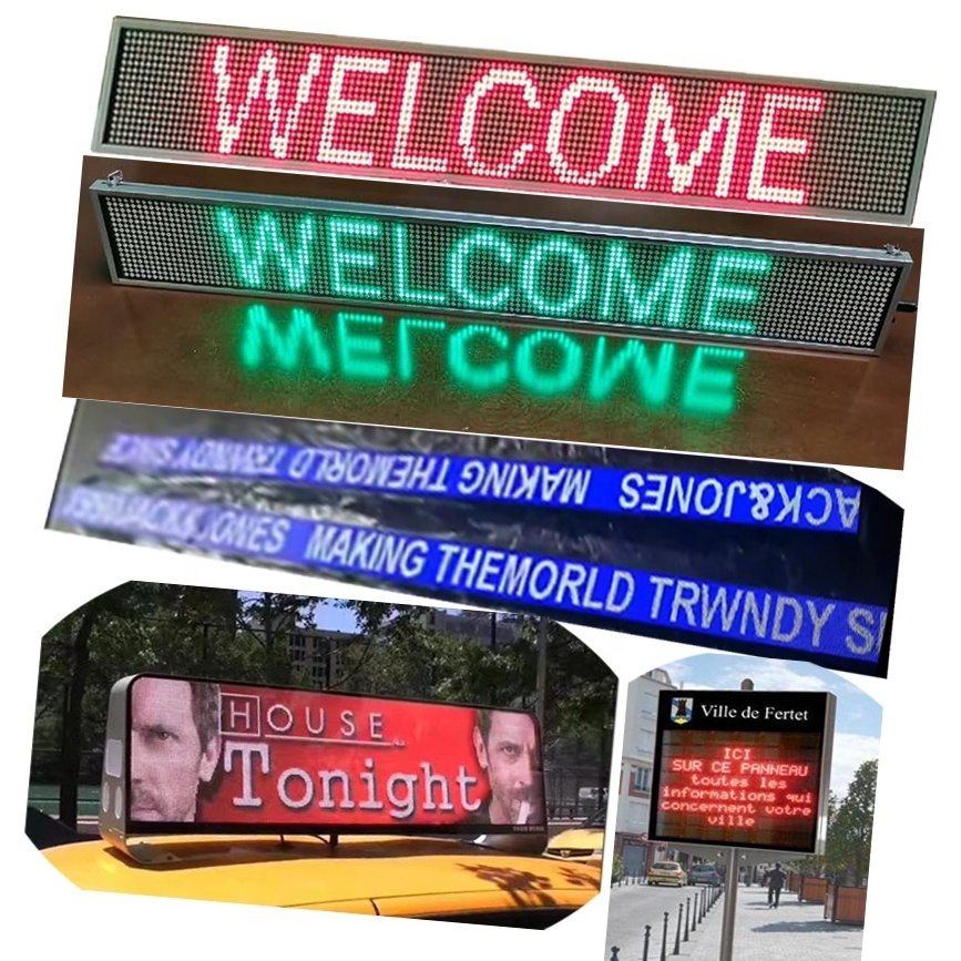 Wireless Wifi led scrolling message board Outdoor Advertising Digital Led Display Screens Information Character Display Sign