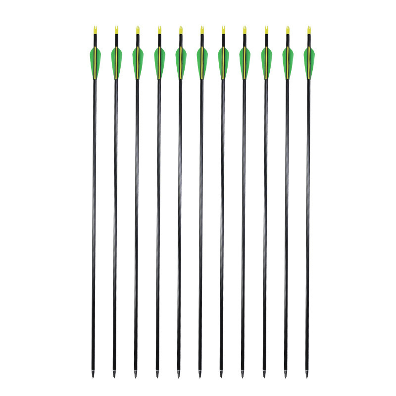 Archery hunting shooting arrow 8 mm outer diameter  aluminum arrow steel point with replaceable point