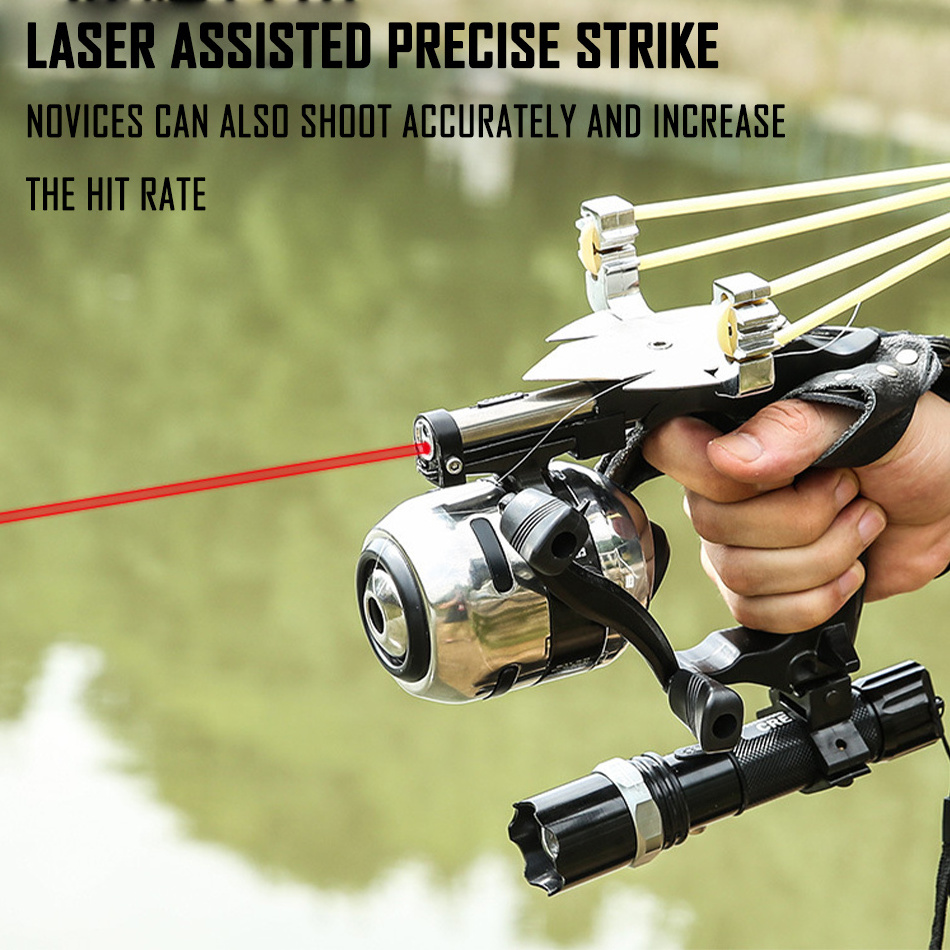 The best-selling fishing tool slingshot  high-precision fishing archery fish  laser sight fish slingshot