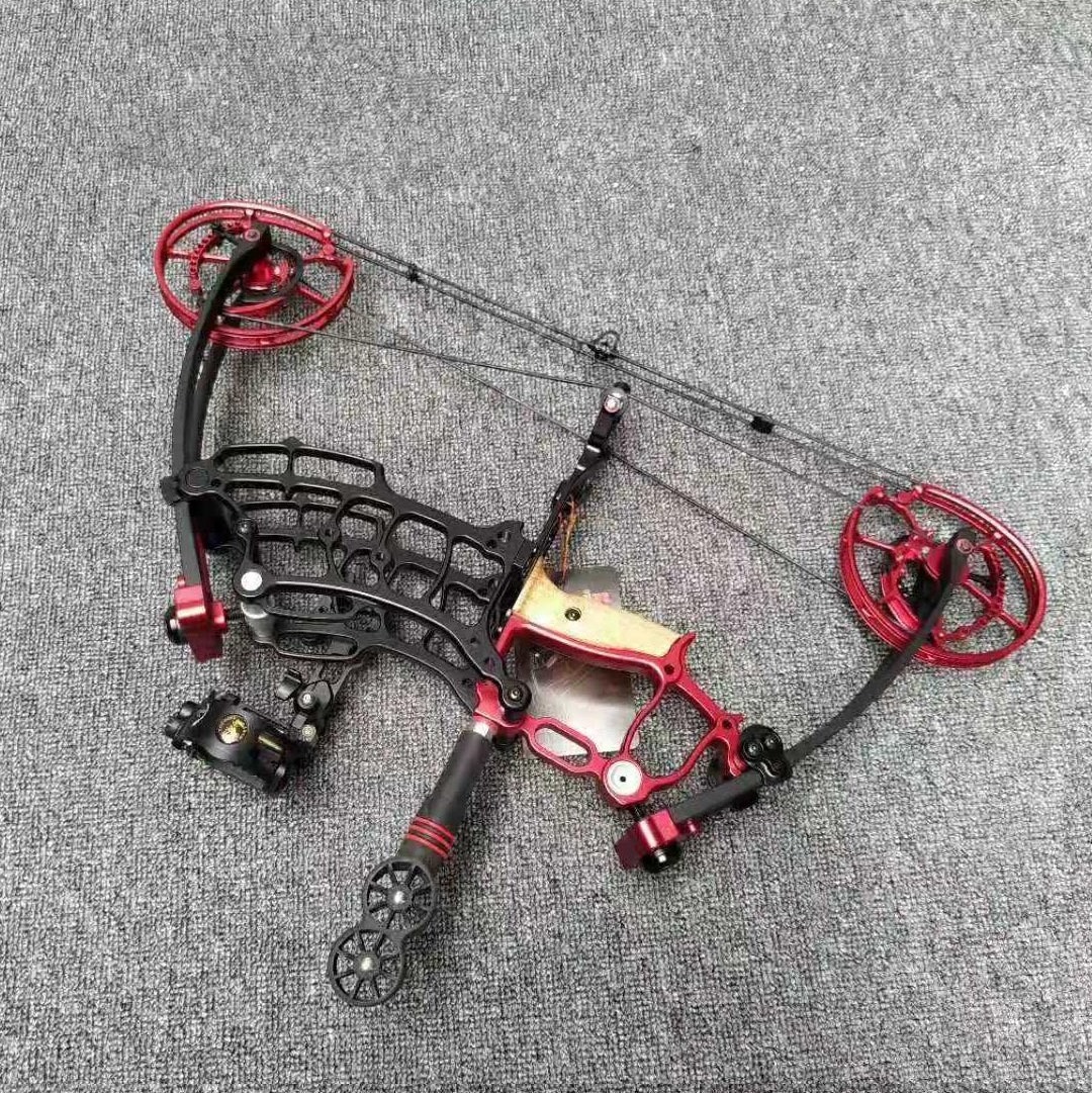 35-65Ibs archery mini compound bow  steel  ball  and arrow shooting both  using  triangle china hunting bow