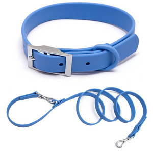 Durable TPU PVC Training Pet Dog Collars and Leash Set Hand Free Customized Waterproof PVC Dog Collar Leash Manufacturer