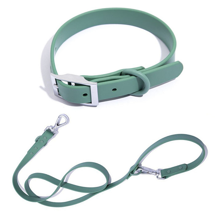 Durable TPU PVC Training Pet Dog Collars and Leash Set Hand Free Customized Waterproof PVC Dog Collar Leash Manufacturer