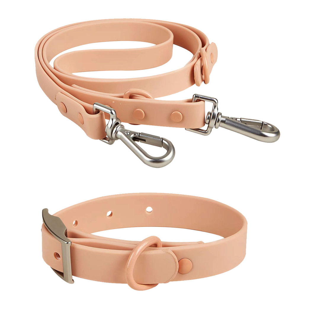 Durable TPU PVC Training Pet Dog Collars and Leash Set Hand Free Customized Waterproof PVC Dog Collar Leash Manufacturer