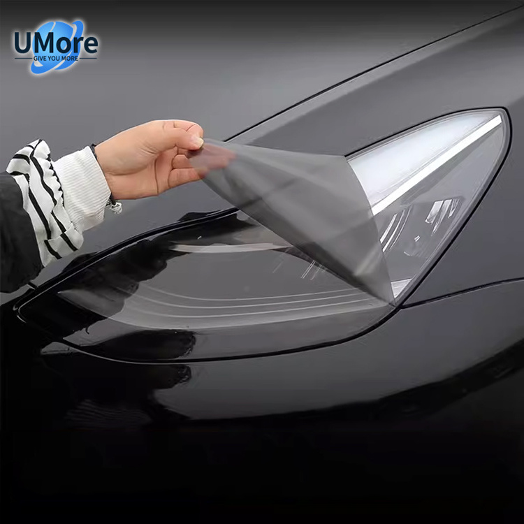 Free Sample Clear to Black/Purple Smart UV Photochromic TPU Car Headlight PPF Film Headlight Tint Film Headlight Protection Film